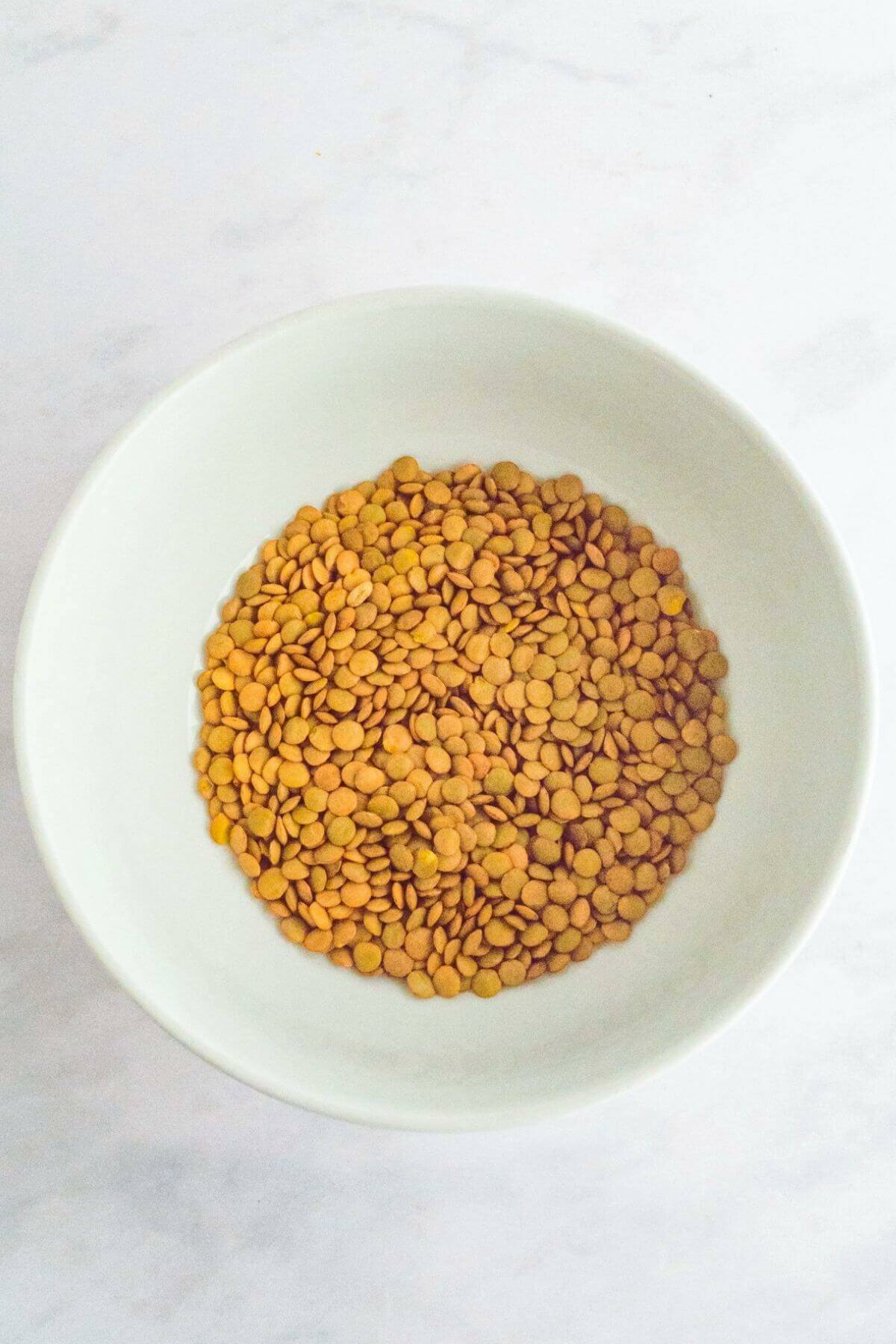 Dried lentils.