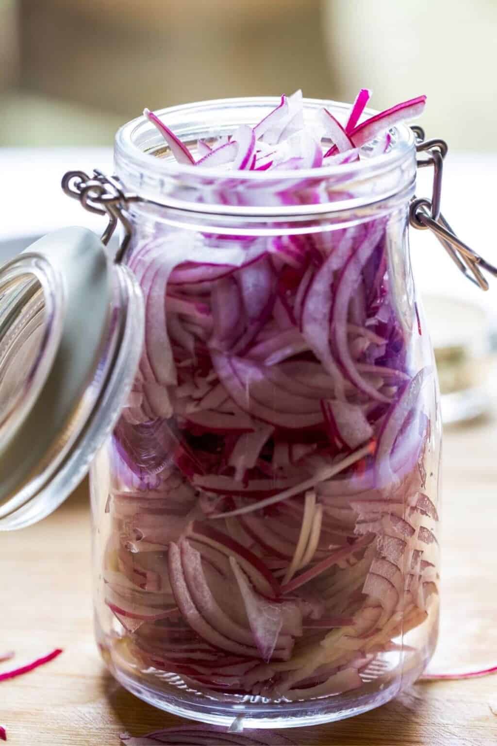 Quick Pickled Red Onions (No Cook) - flourishingkitchen.com